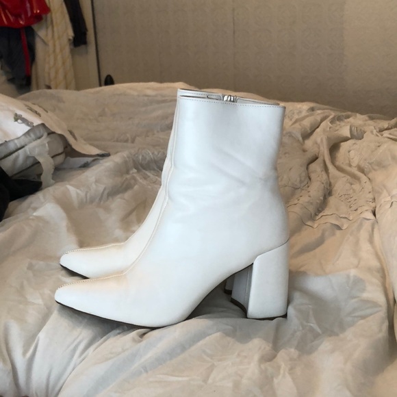 white disco booties